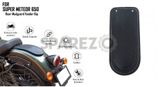 For Royal Enfield Super Meteor 650 Black Rear Mudguard Fender Bip - SPAREZO